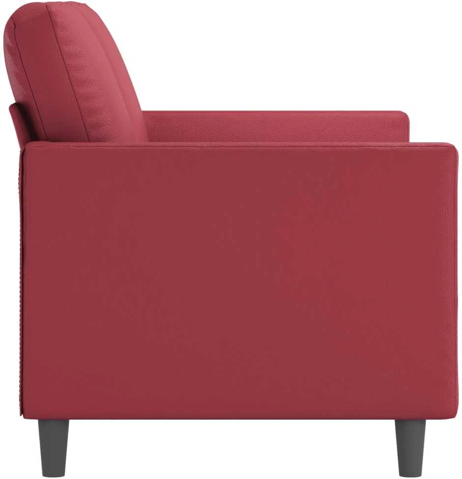 Dvivietė sofa, raudonojo vyno spalvos, 120cm, dirbtinė oda