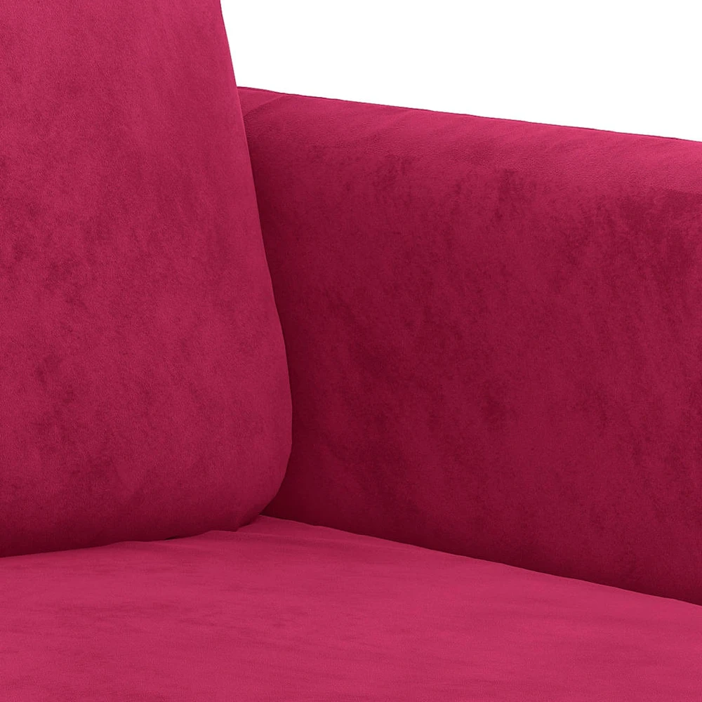 Dvivietė sofa, raudonojo vyno spalvos, 120cm, aksomas