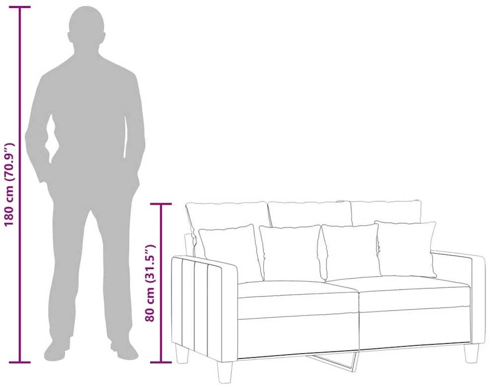 Dvivietė sofa, raudonojo vyno spalvos, 120cm, audinys