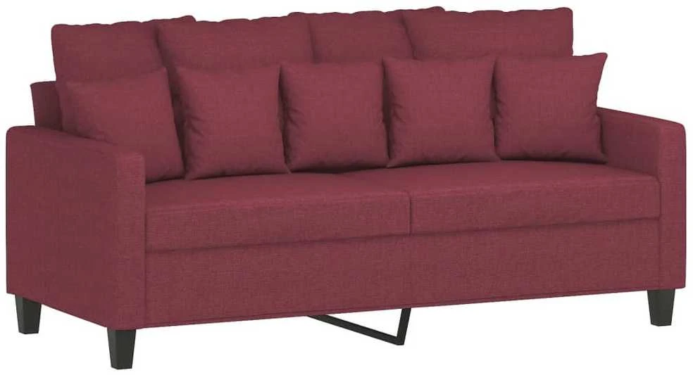 Dvivietė sofa, raudonojo vyno spalvos, 140cm, audinys