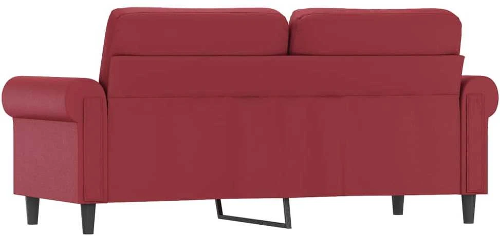 Dvivietė sofa, raudonojo vyno spalvos, 140cm, dirbtinė oda