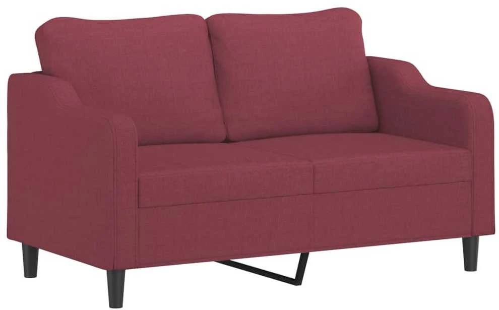Dvivietė sofa, raudonojo vyno spalvos, 140cm, audinys