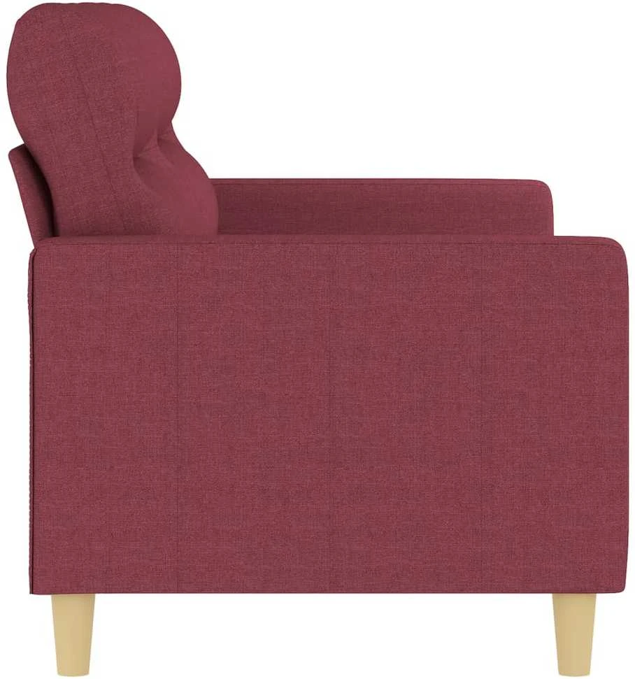 Dvivietė sofa, raudonojo vyno spalvos, 140cm, audinys