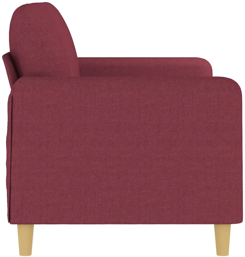 Dvivietė sofa, raudonojo vyno spalvos, 140cm, audinys