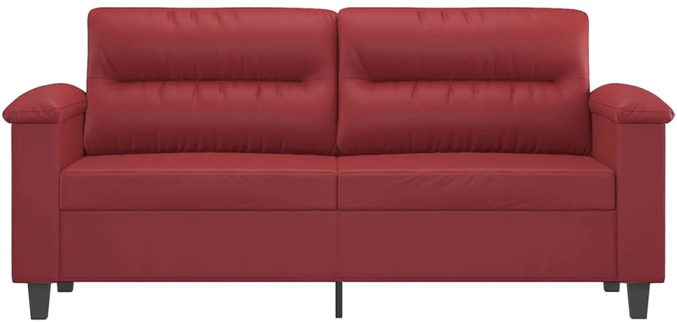 Dvivietė sofa, raudonojo vyno spalvos, 140cm, dirbtinė oda