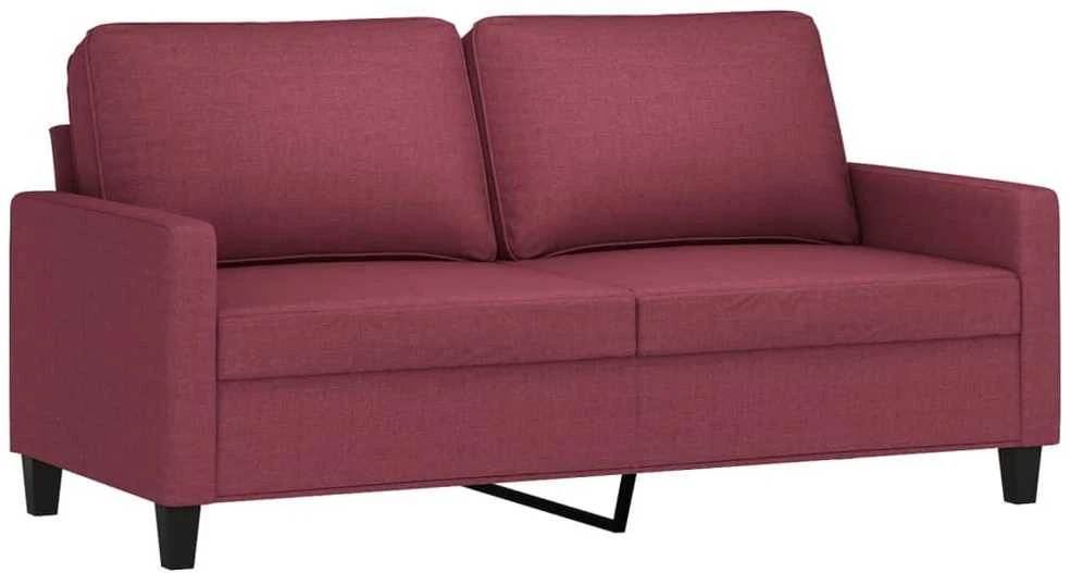 Dvivietė sofa, raudonojo vyno spalvos, 140cm, audinys