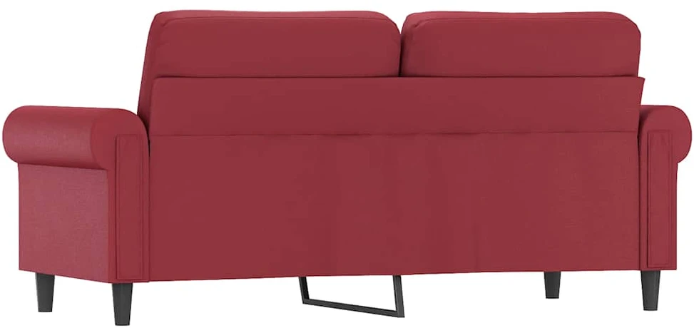 Dvivietė sofa, raudonojo vyno spalvos, 140cm, dirbtinė oda