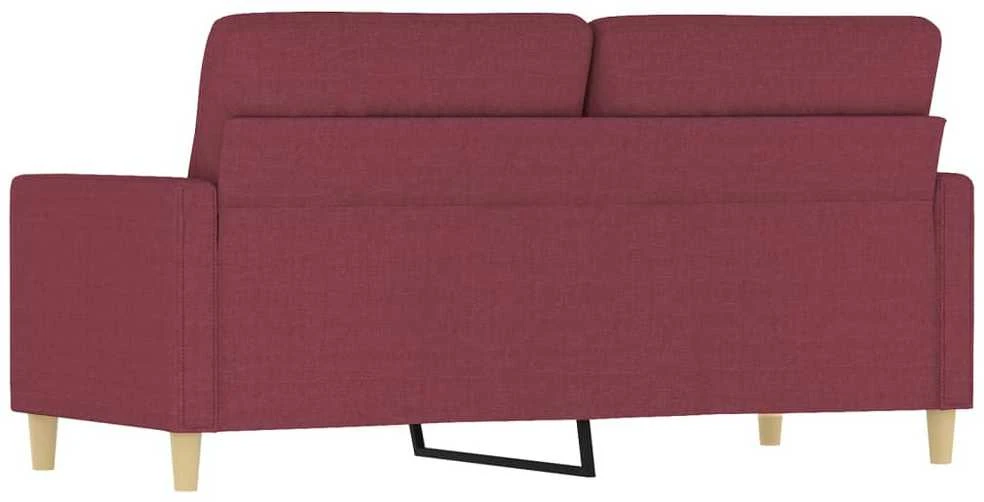 Dvivietė sofa, raudonojo vyno spalvos, 140cm, audinys