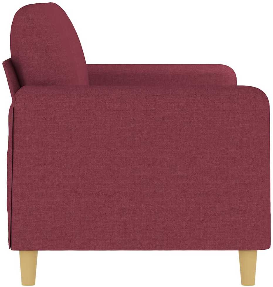 Dvivietė sofa, raudonojo vyno spalvos, 140cm, audinys