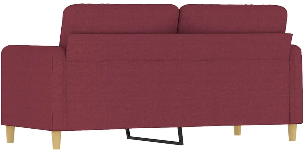 Dvivietė sofa, raudonojo vyno spalvos, 140cm, audinys