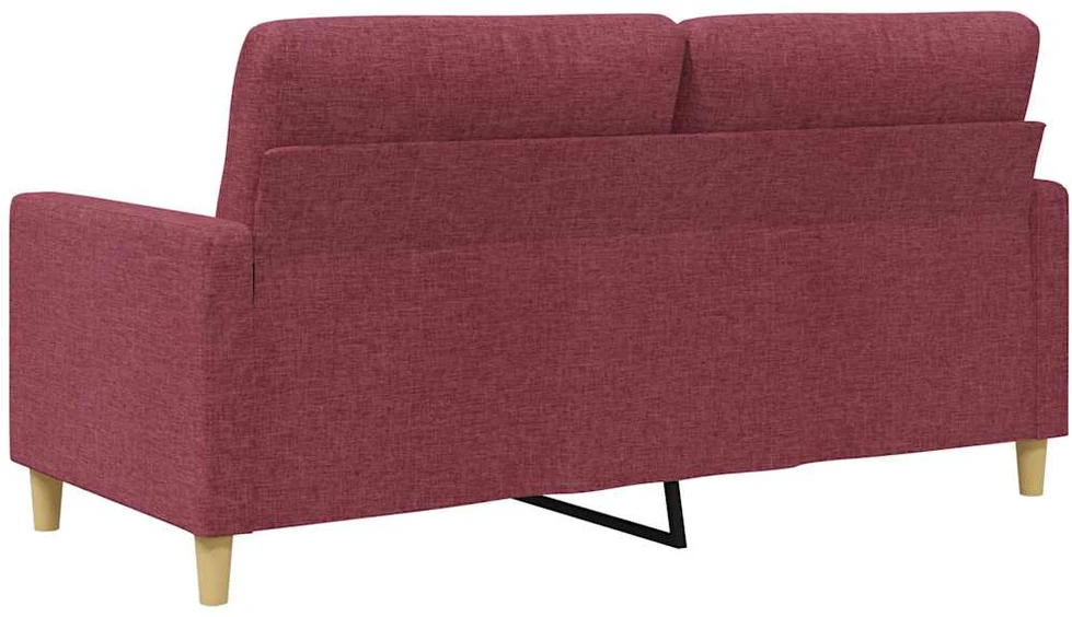 Dvivietė sofa, raudonojo vyno spalvos, 140cm, audinys