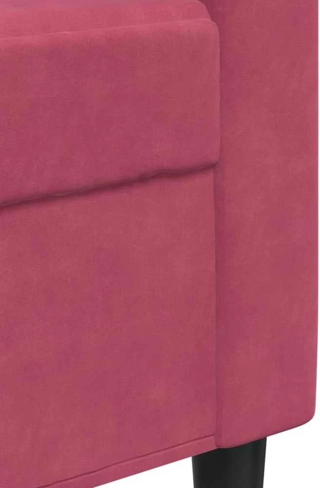 Dvivietė sofa, raudonojo vyno spalvos, 140cm, aksomas