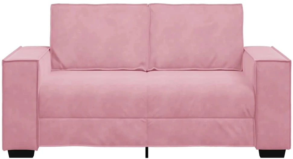 Dvivietė sofa, rožinė, 160x78x84 cm, aksomas