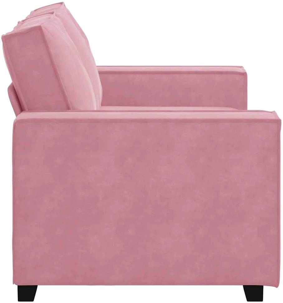 Dvivietė sofa, rožinė, 160x78x84 cm, aksomas