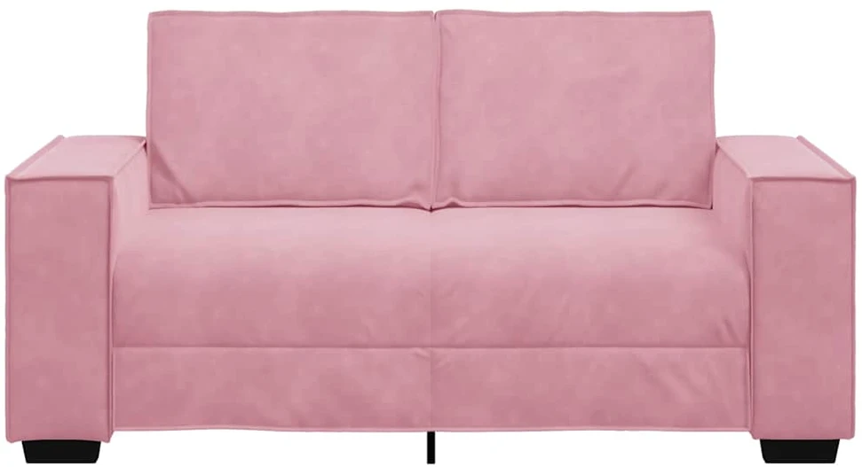 Dvivietė sofa, rožinė, 160x78x84 cm, aksomas