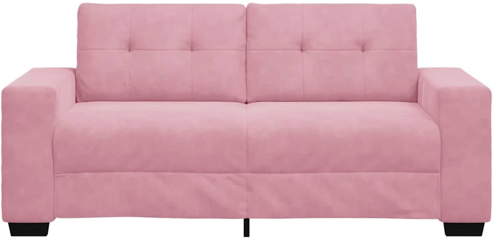 Dvivietė sofa, rožinė, 180x77x82 cm, aksomas