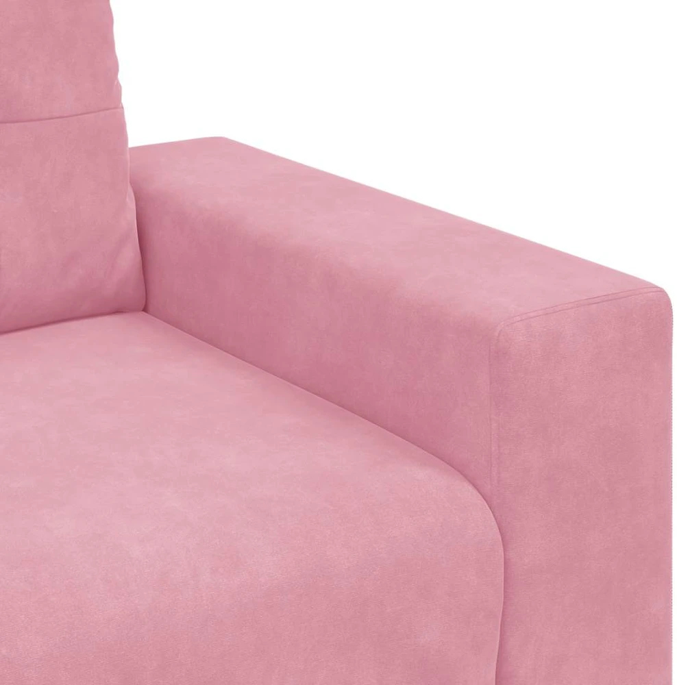 Dvivietė sofa, rožinė, 180x77x82 cm, aksomas
