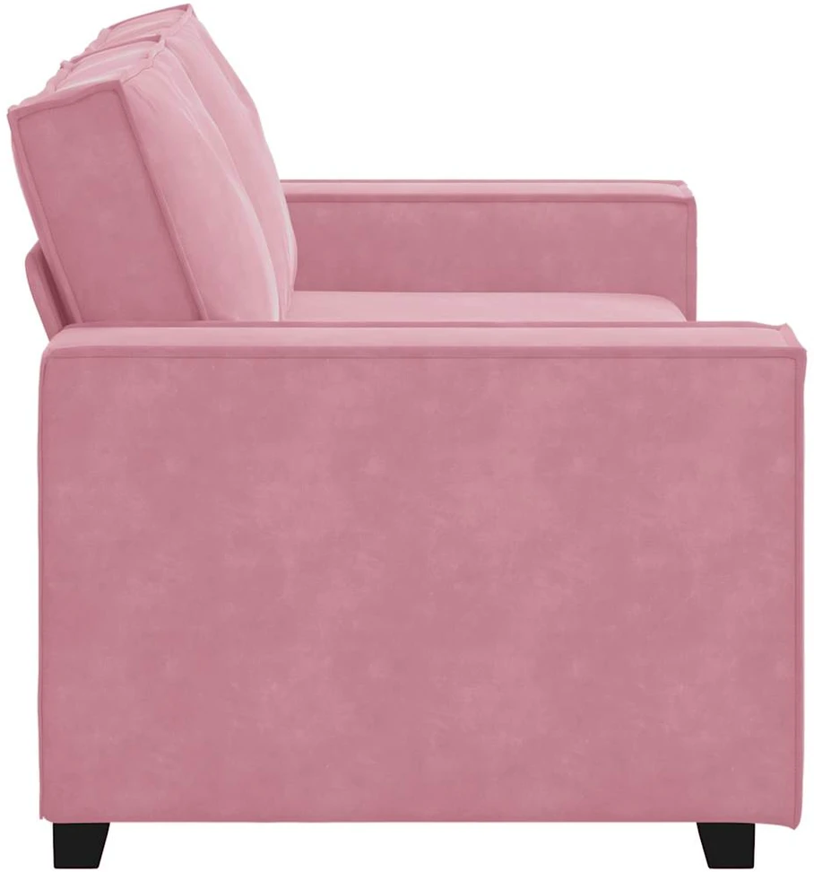 Dvivietė sofa, rožinė, 180x78x84 cm, aksomas
