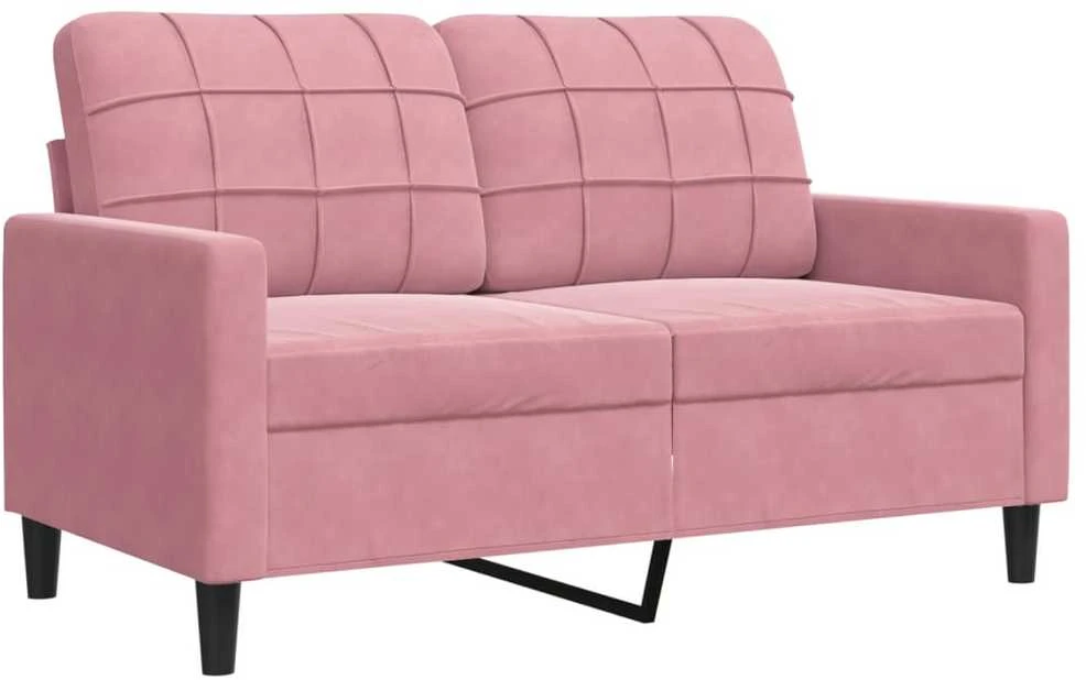 Dvivietė sofa, rožinės spalvos, 120cm, aksomas