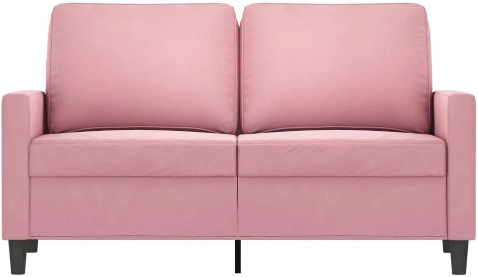 Dvivietė sofa, rožinės spalvos, 120cm, aksomas