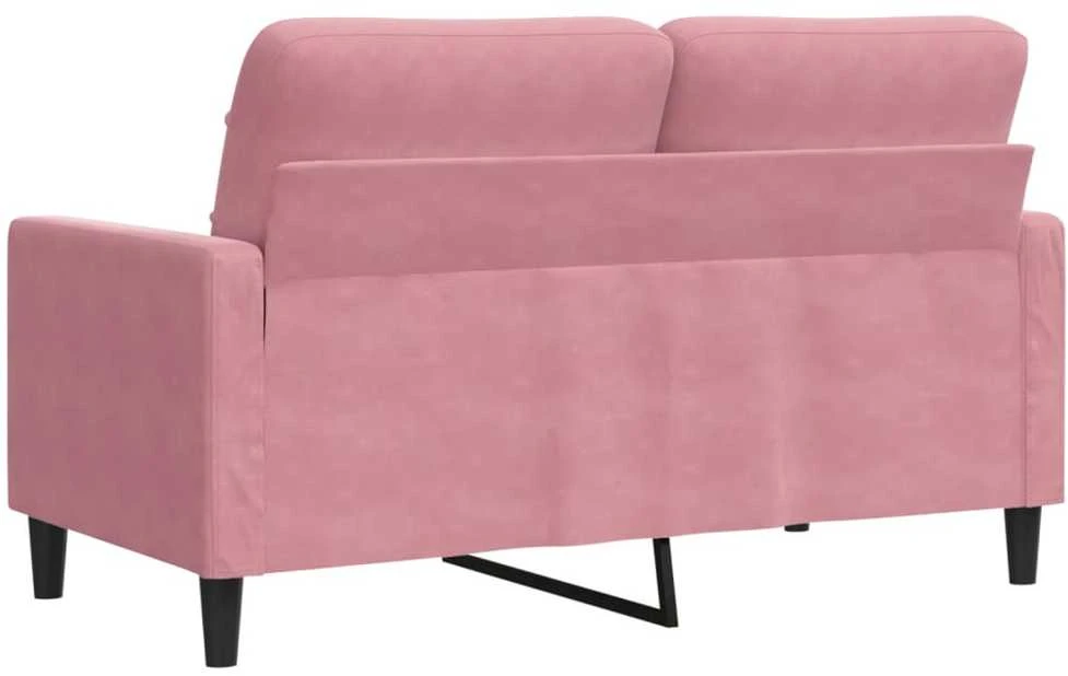 Dvivietė sofa, rožinės spalvos, 120cm, aksomas