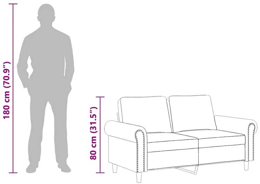 Dvivietė sofa, rožinės spalvos, 120cm, aksomas