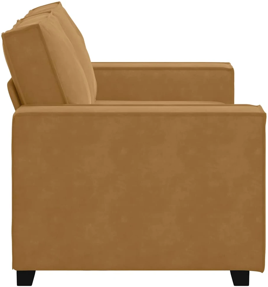 Dvivietė sofa, ruda, 160x78x84 cm, aksominė