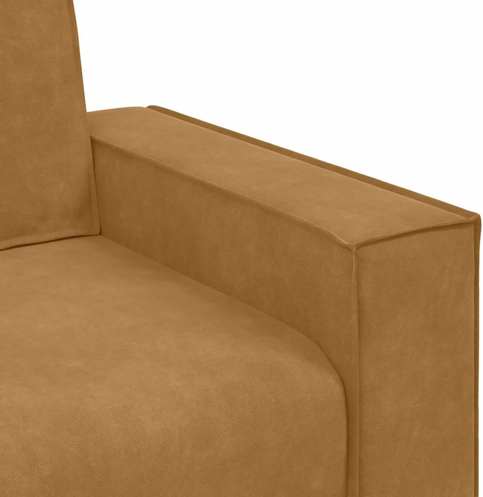 Dvivietė sofa, ruda, 160x78x84 cm, aksominė