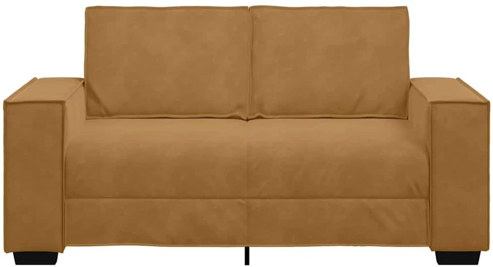Dvivietė sofa, ruda, 160x78x84 cm, aksominė