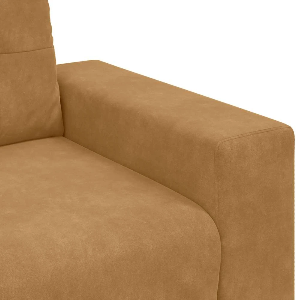 Dvivietė sofa, ruda, 180x77x82 cm, aksominė