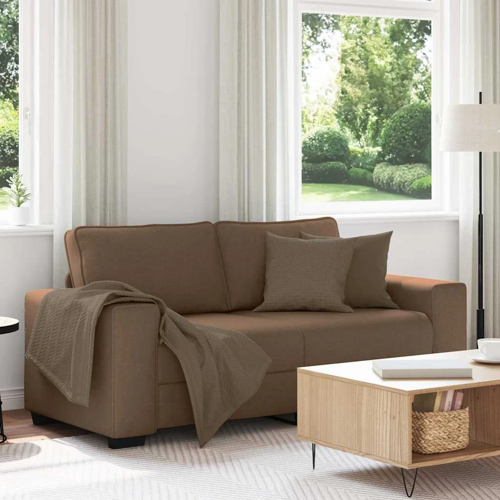 Dvivietė sofa, ruda, 180x77x82 cm, audinys