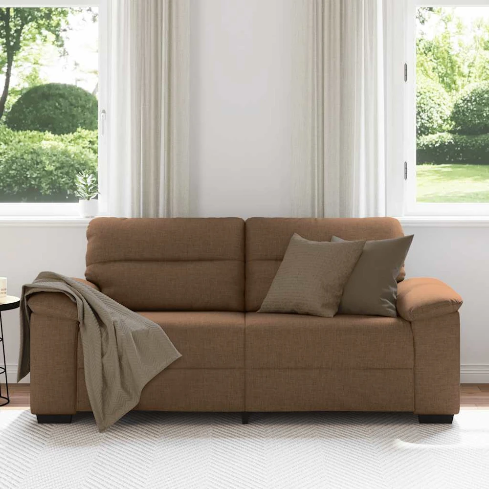 Dvivietė sofa, ruda, 180x81x84 cm, audinys