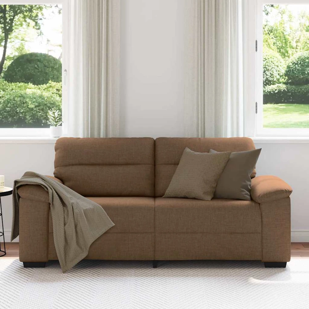 Dvivietė sofa, ruda, 180x81x84 cm, audinys