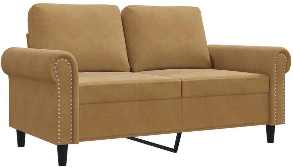 Dvivietė sofa, rudos spalvos, 120cm, aksomas