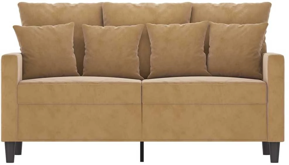 Dvivietė sofa, rudos spalvos, 120cm, aksomas