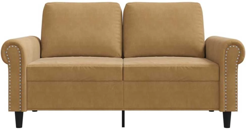 Dvivietė sofa, rudos spalvos, 120cm, aksomas