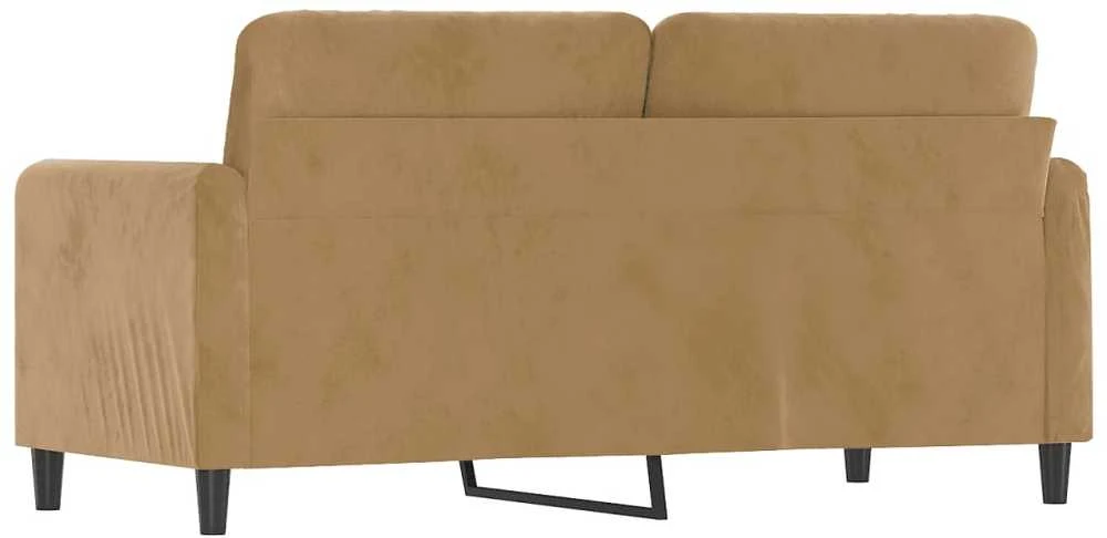 Dvivietė sofa, rudos spalvos, 140cm, aksomas