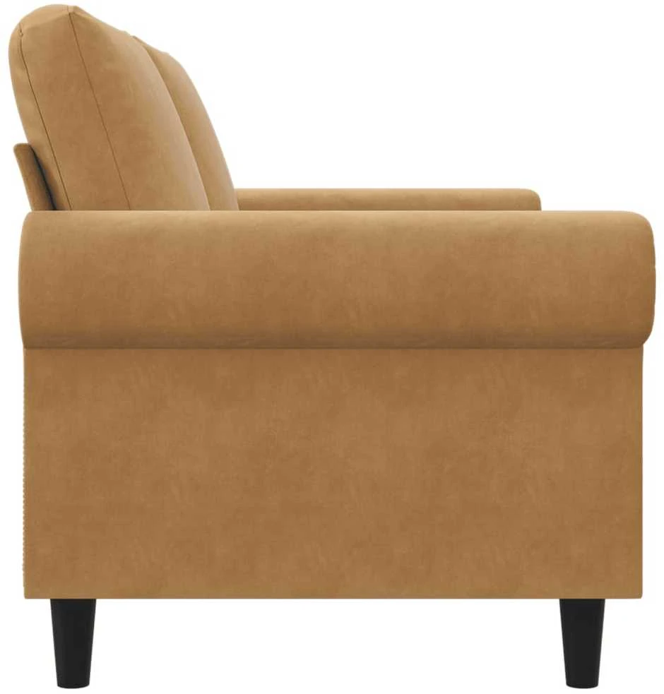 Dvivietė sofa, rudos spalvos, 140cm, aksomas