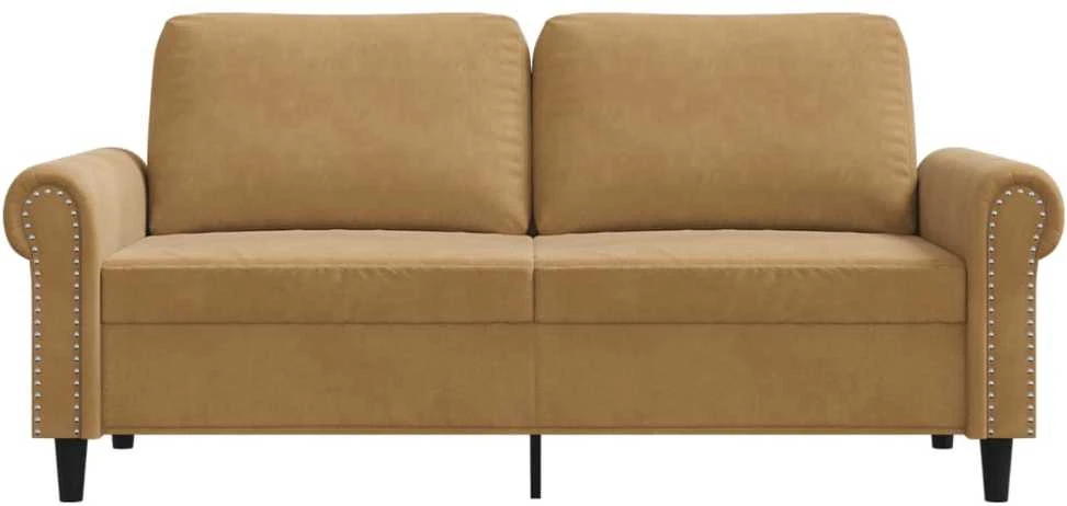 Dvivietė sofa, rudos spalvos, 140cm, aksomas