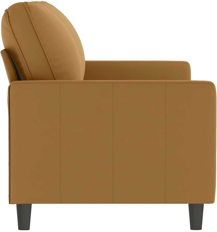Dvivietė sofa, rudos spalvos, 140cm, aksomas