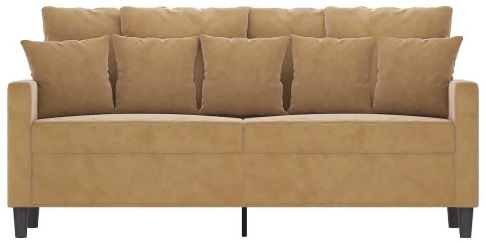 Dvivietė sofa, rudos spalvos, 140cm, aksomas