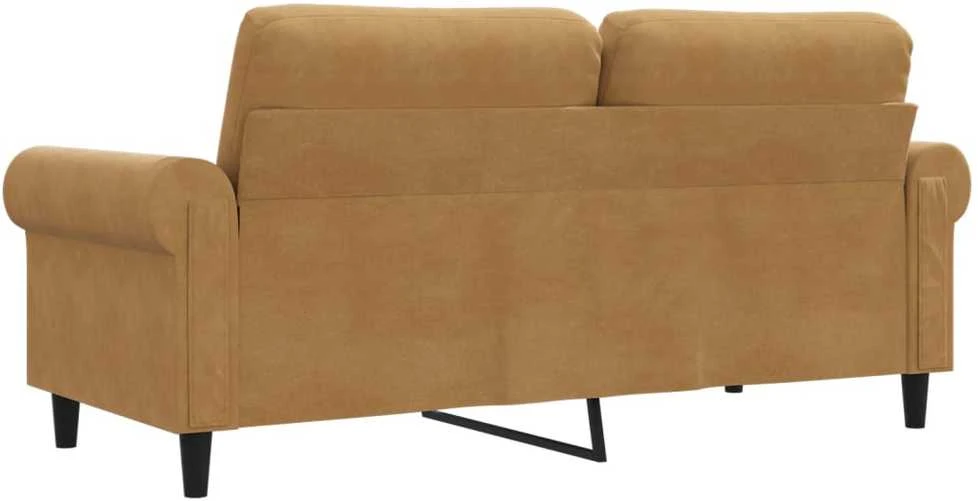 Dvivietė sofa, rudos spalvos, 140cm, aksomas