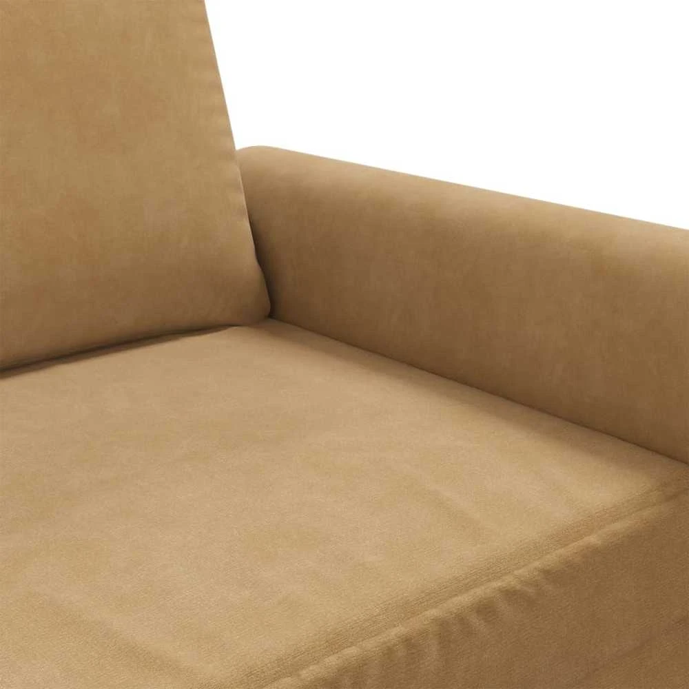 Dvivietė sofa, rudos spalvos, 140cm, aksomas