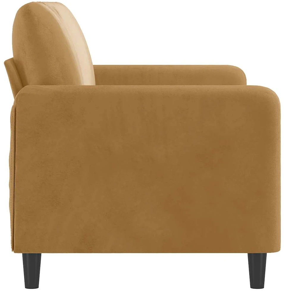 Dvivietė sofa, rudos spalvos, 140cm, aksomas