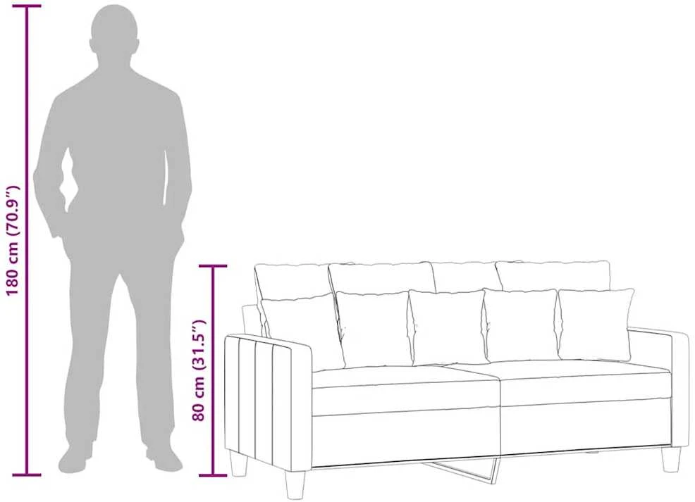 Dvivietė sofa, rudos spalvos, 140cm, audinys