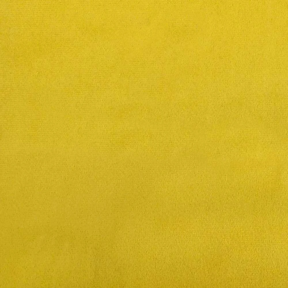 dvivietė sofa su gultu L formos geltona 125 cm aksomas