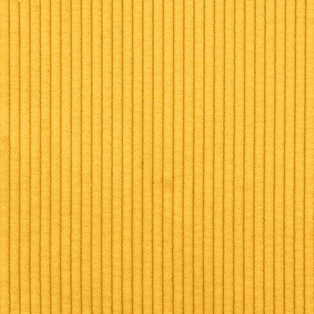 dvivietė sofa su gultu L formos šviesiai geltona 125cm patalynė