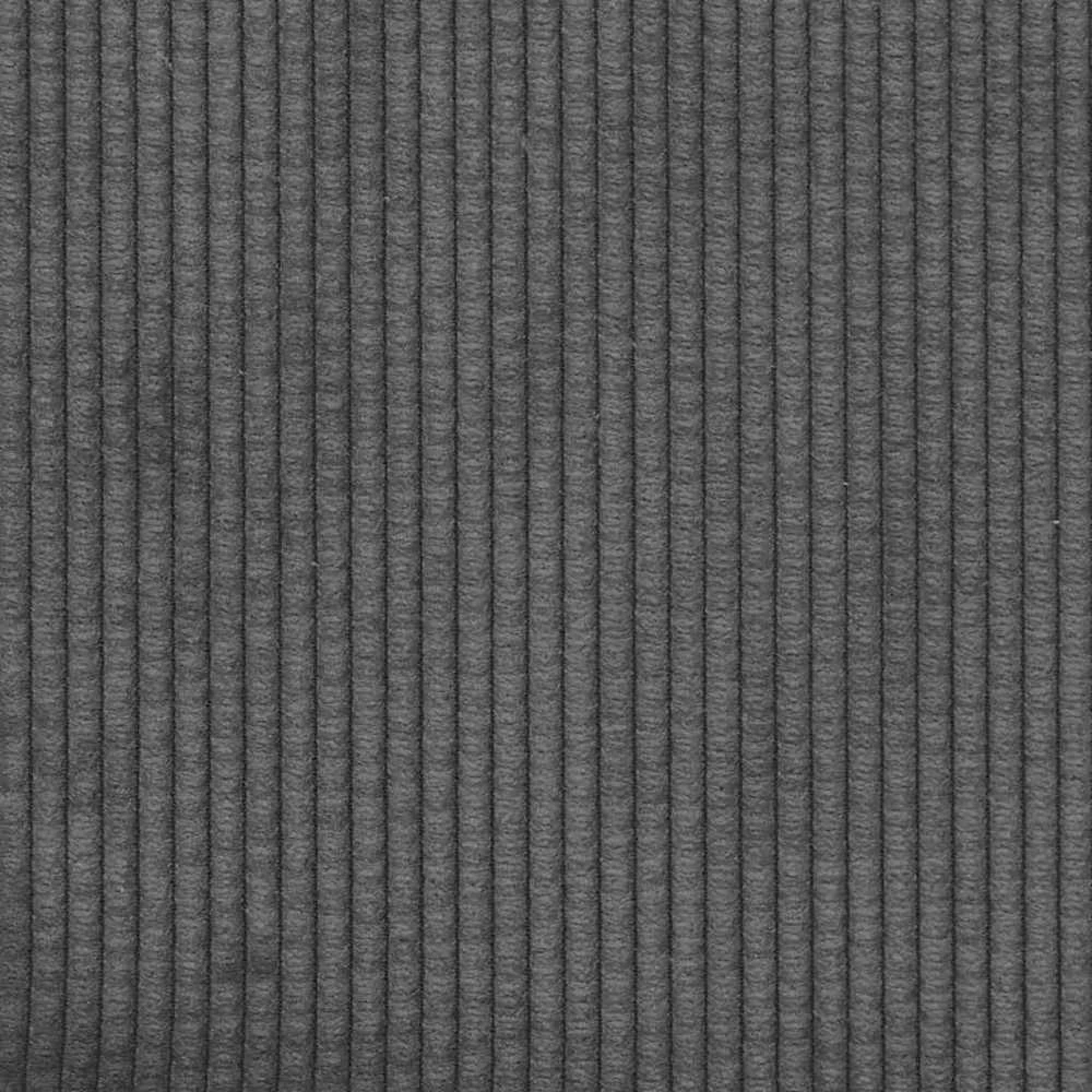 Dvivietė sofa su šezlongu, L formos, tamsiai pilka, 125 cm, linas