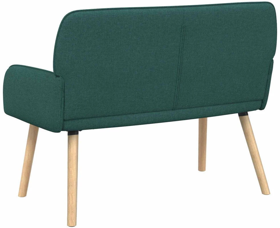 Dvivietė sofa su medžio masyvo kojelėmis 2 vietos Tamsiai žalia