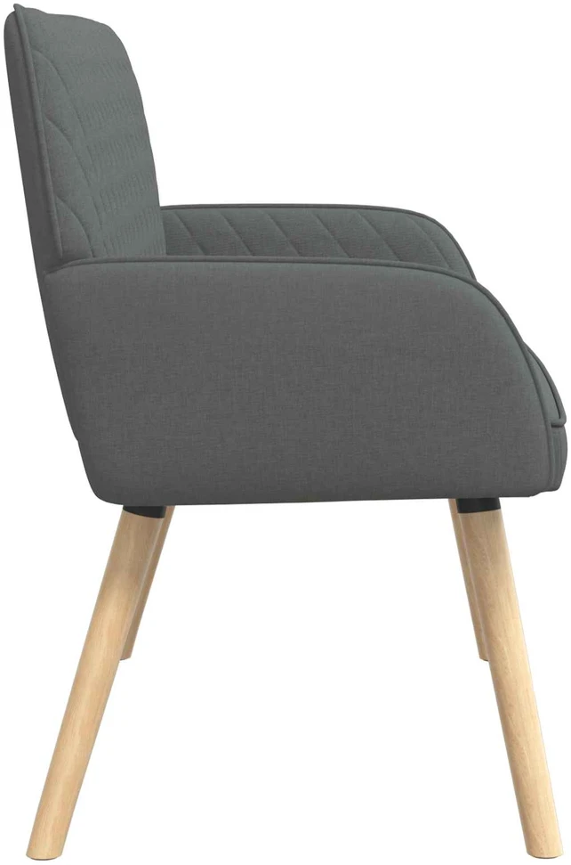 Dvivietė sofa su medžio masyvo kojelėmis 2 vietos Tamsiai pilka